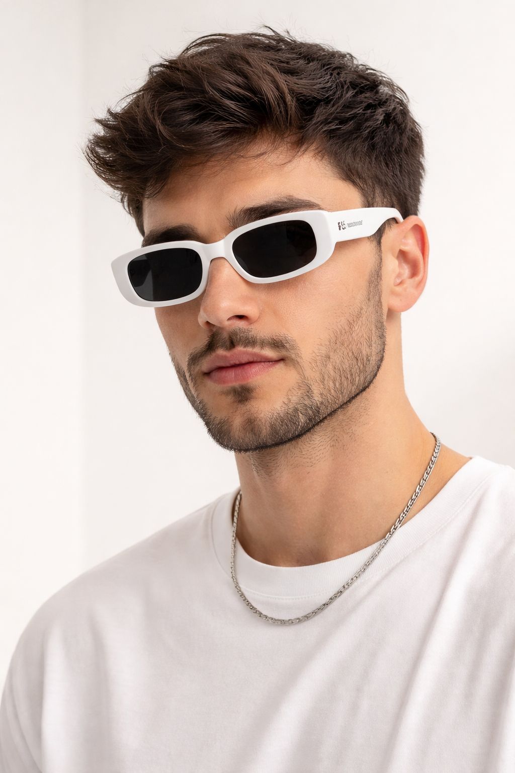 Óculos de sol no estilo retangular slim