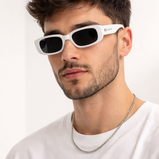 Óculos de Sol Branco Proteção UV 400